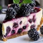 Elegant White Chocolate and Blackberry Dream Cheesecake