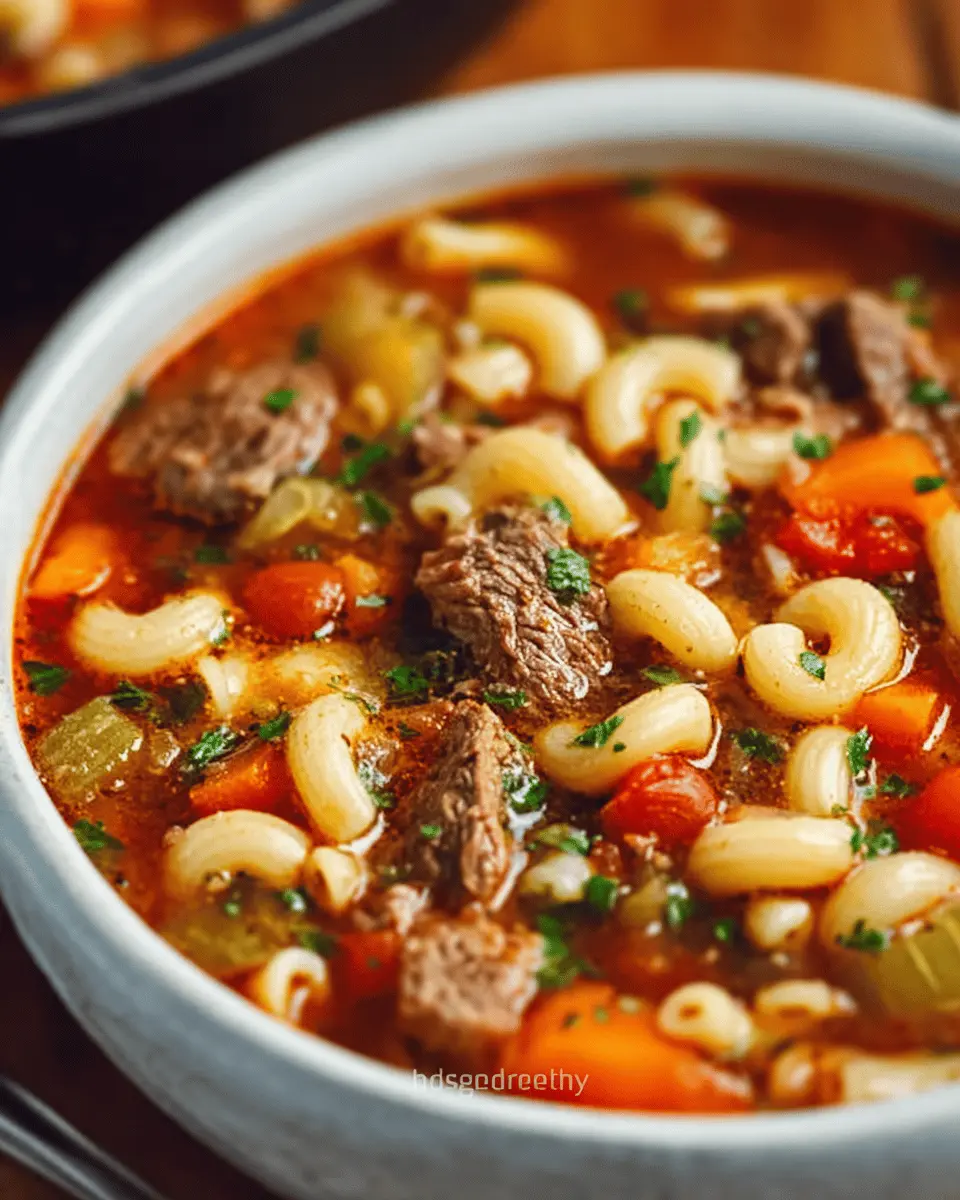 Beef and Macaroni Soup: A Hearty Twist for Cozy Nights