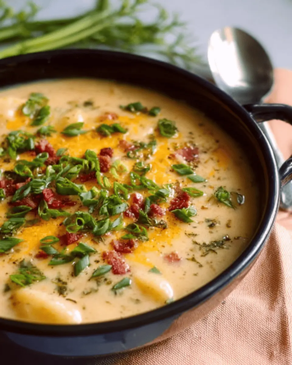Cheesy Potato Soup: The Ultimate Comfort Bowl with Turkey Bacon