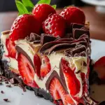 Chocolate Strawberry Swirl Cheesecake