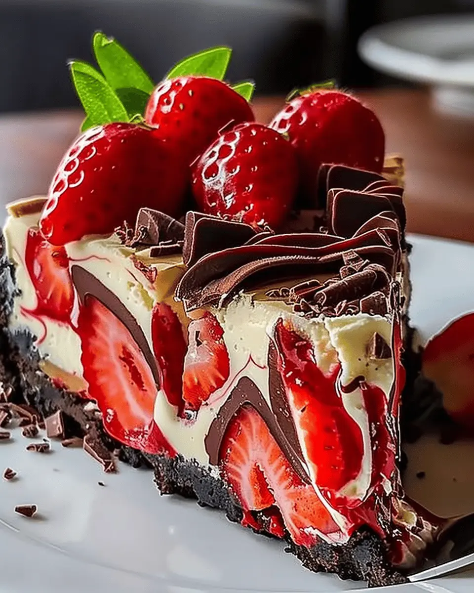 Chocolate Strawberry Swirl Cheesecake: The Best Indulgent Treat