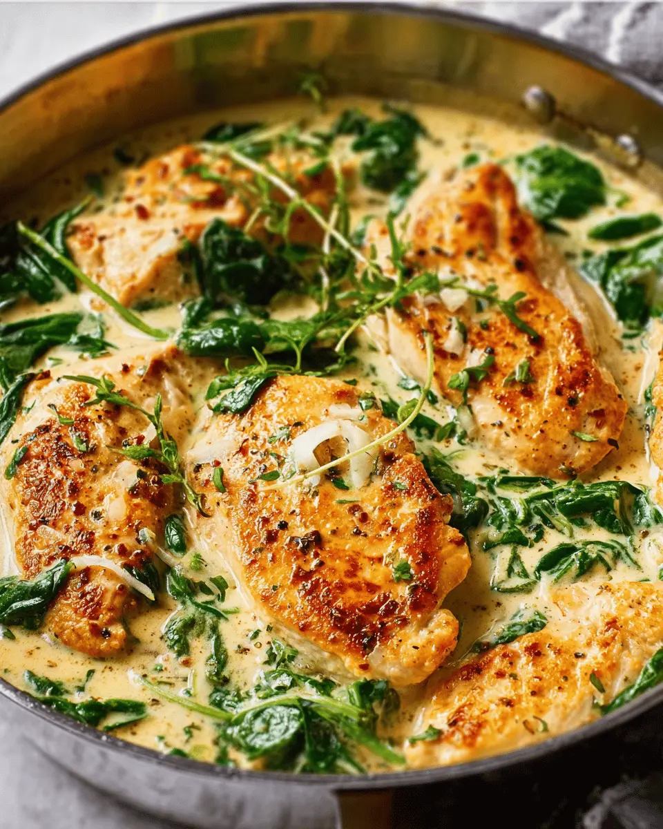 Creamy Garlic Butter Chicken: Easy Recipe with Spinach Delight