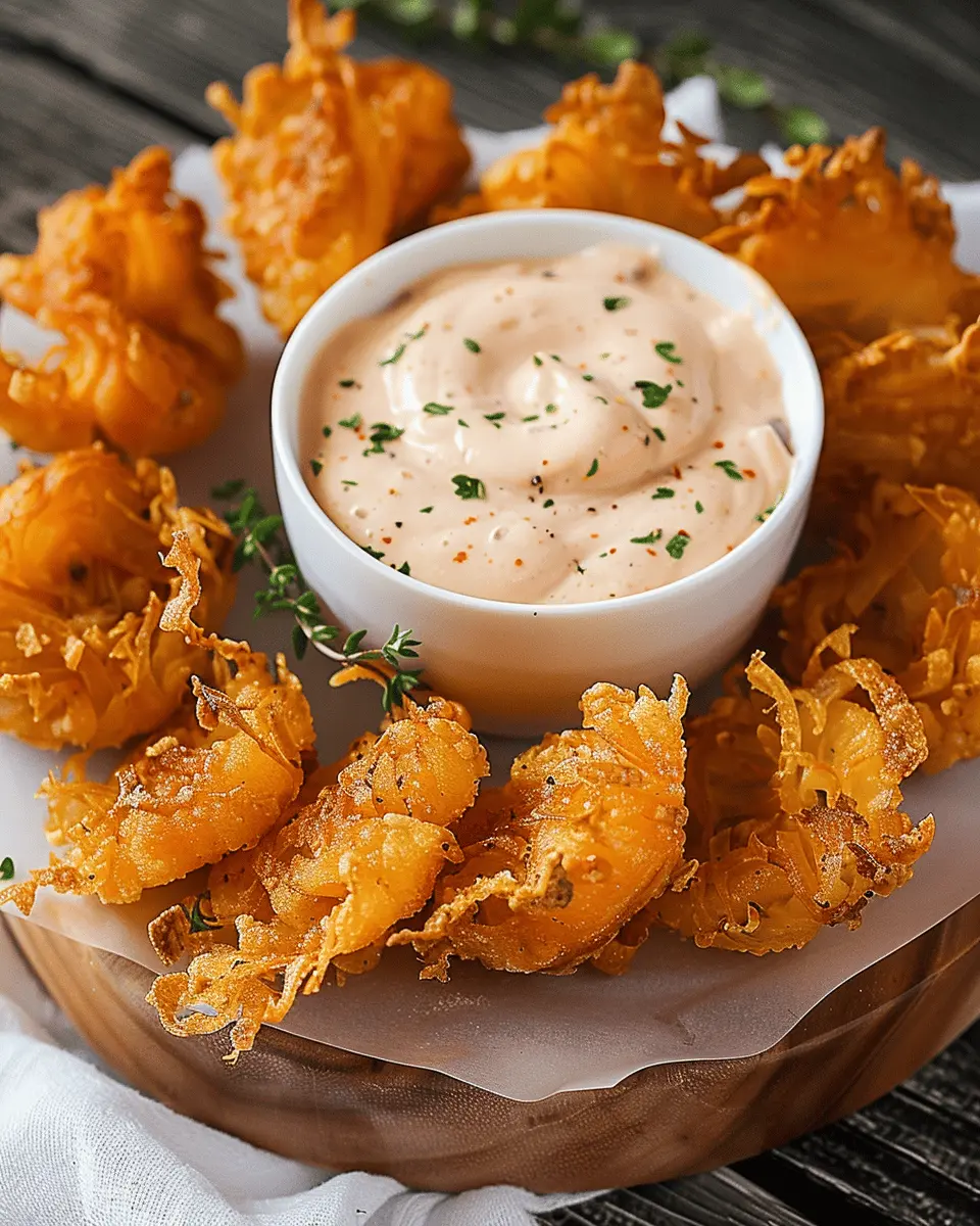 Crispy Blooming Onion Bites: Easy Zesty Dipping Sauce Recipe