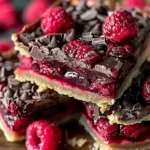 Dark Chocolate Raspberry Pie Bars