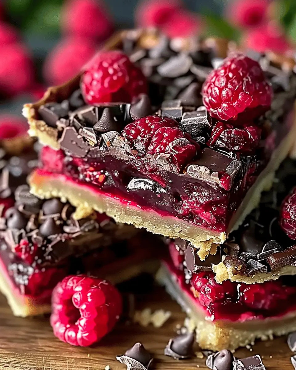 Dark Chocolate Raspberry Pie Bars: Indulgent Treat for Everyone