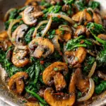 Easy Sautéed Spinach with Mushrooms & Onions