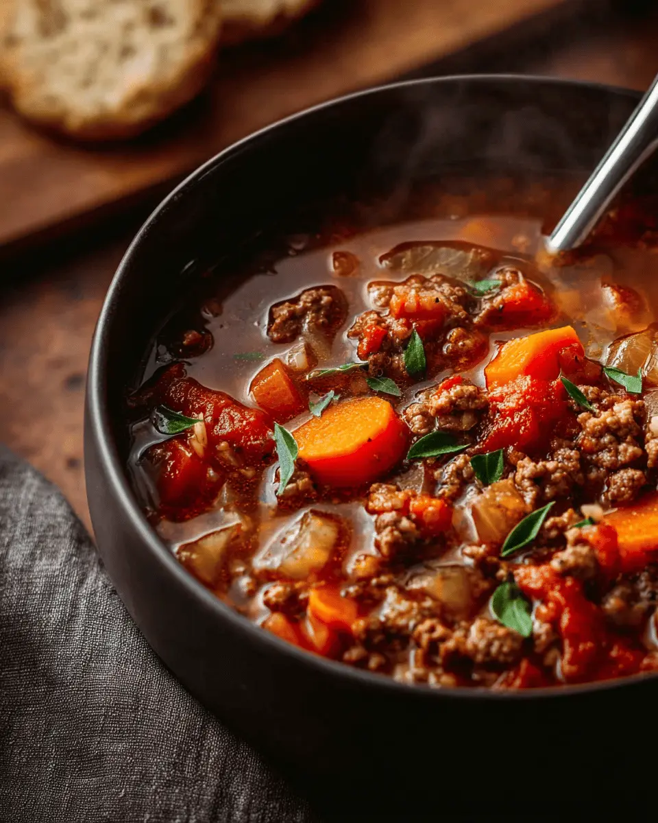 Hamburger Soup Recipe: Cozy and Easy Comfort Food Delight