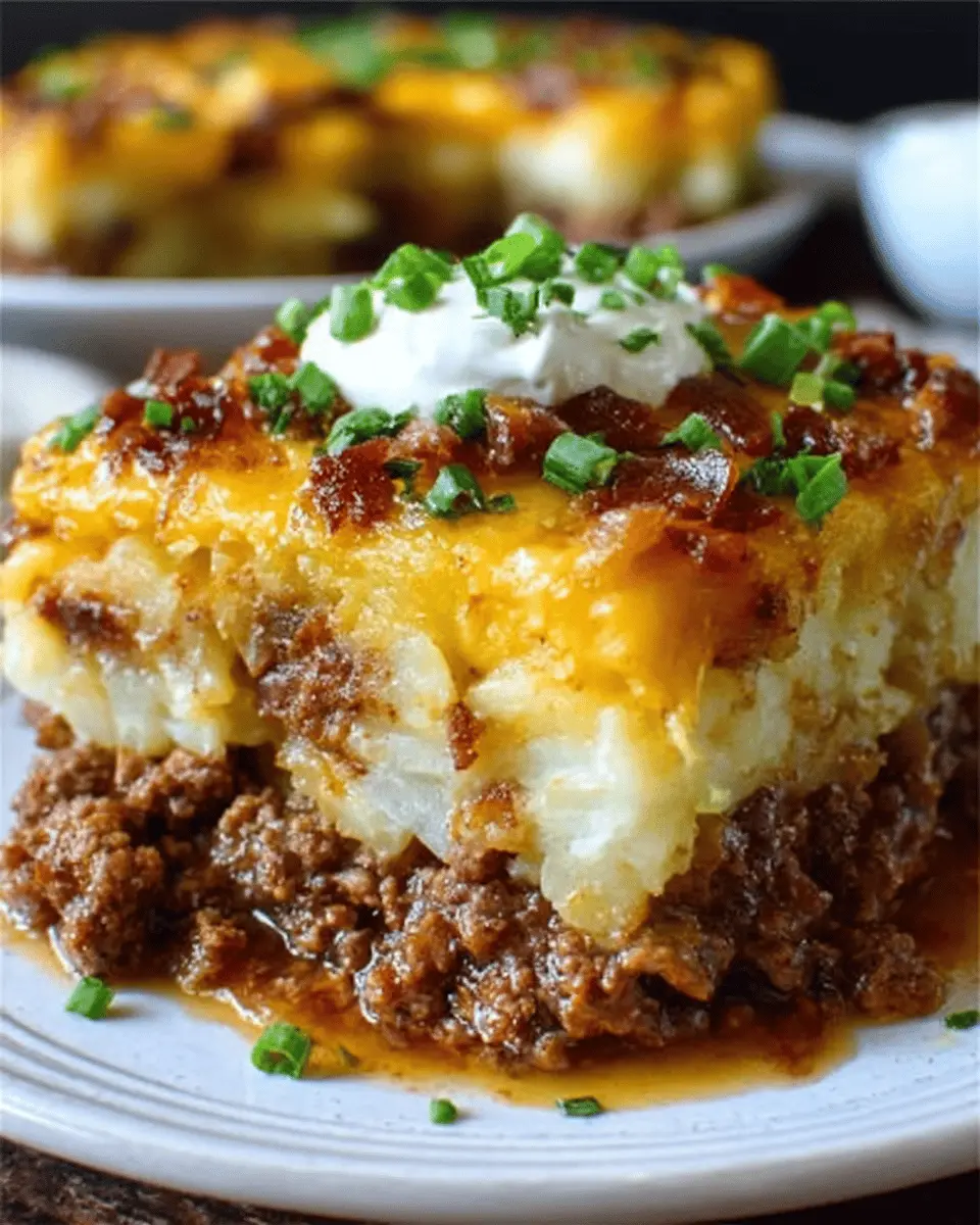Loaded Potato Casserole: Indulgent Comfort with Turkey Bacon & Chicken Ham