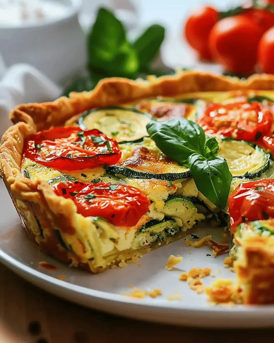 Mediterranean Crustless Zucchini Tomato Quiche: Easy and Delicious