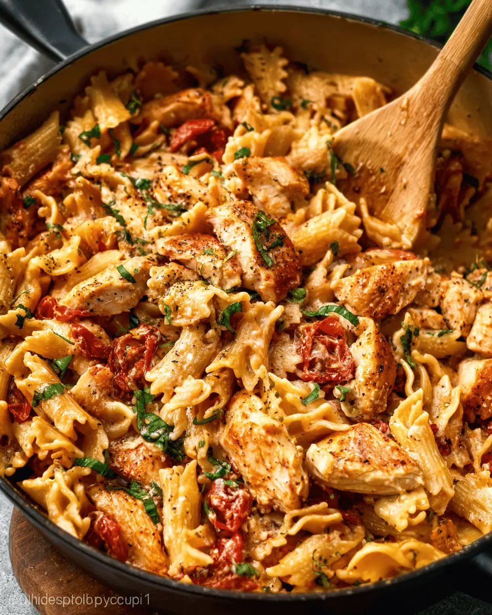 One Pot Chicken Pasta: Easy Recipe with Turkey Bacon Twist