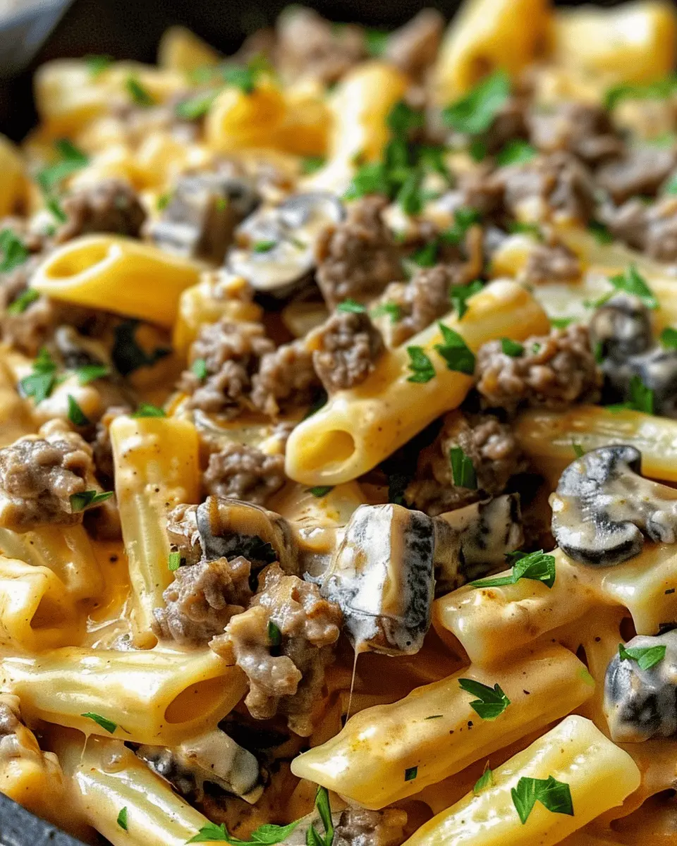 Philly Cheesesteak Pasta: Easy Comfort Food with Turkey Bacon