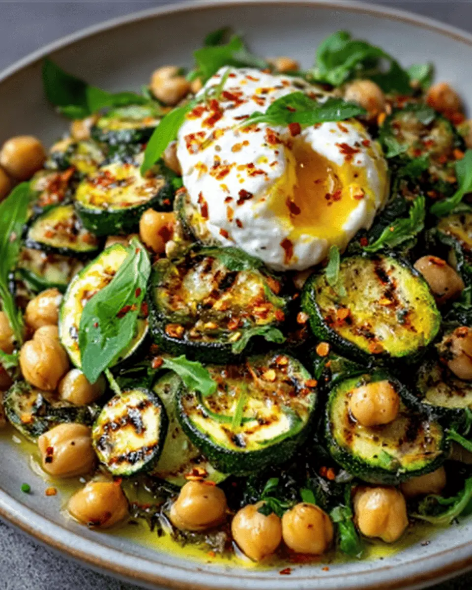 Grilled Zucchini Chickpea Salad: Easy Burrata & Chili Oil Delight