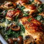 Chicken, Spinach, and Mushroom Low-Carb Oven Dish