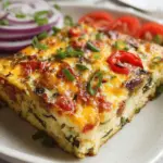Veggie-Packed Cottage Cheese Egg Bake