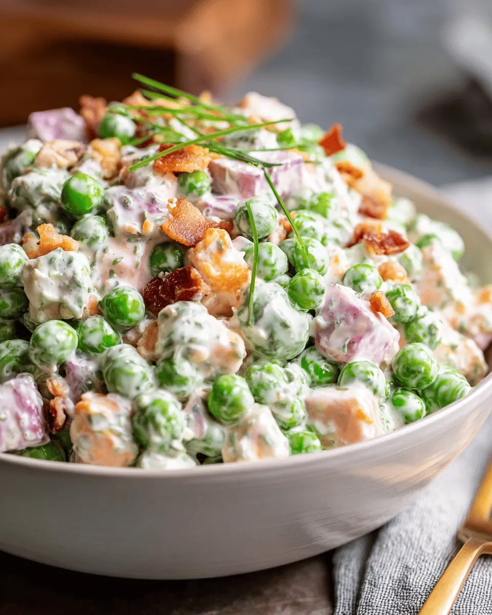 Classic Southern Pea Salad Recipe with Turkey Bacon and Chicken Ham