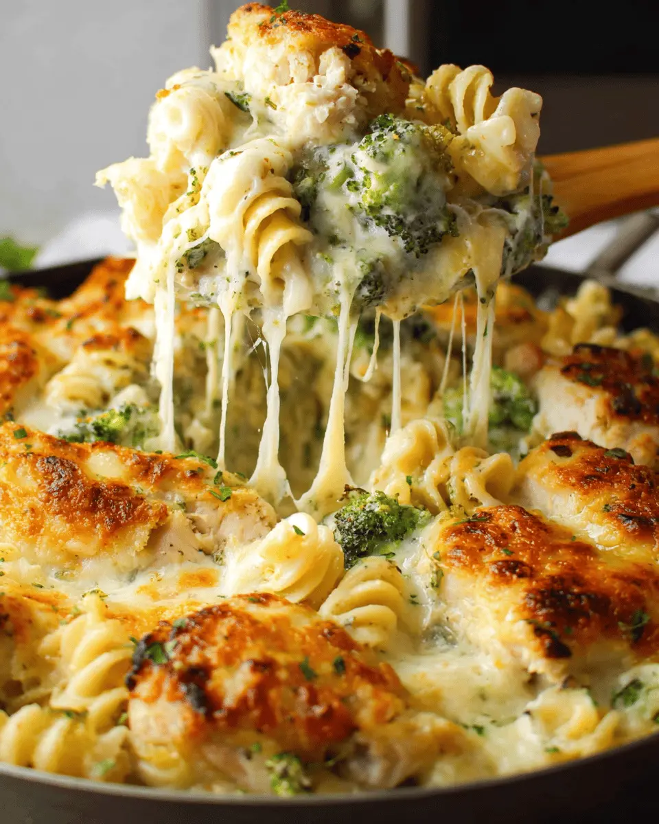 Cheesy Baked Chicken and Broccoli Alfredo Pasta: Quick & Indulgent Delight