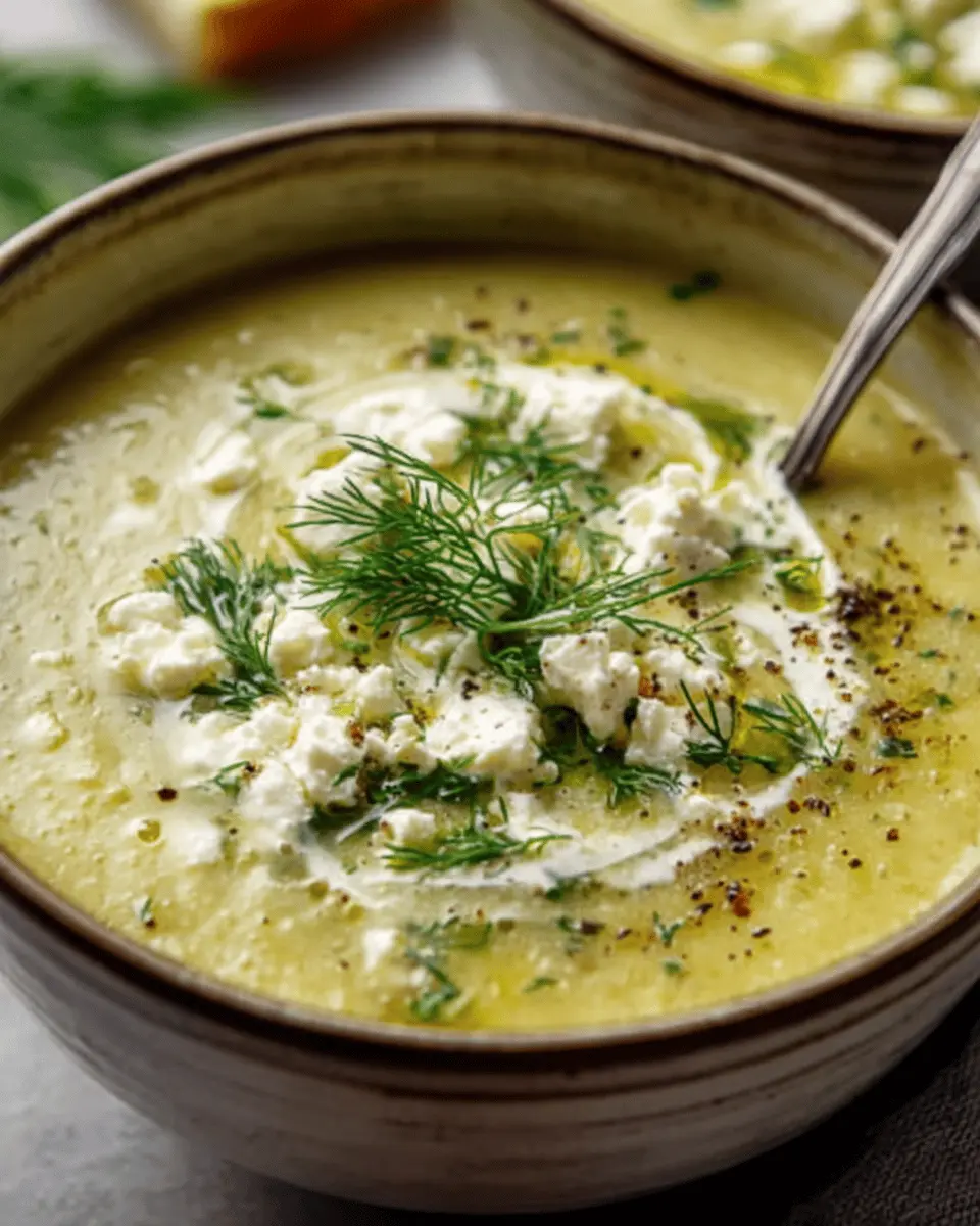 Roasted Zucchini Soup: Easy Comfort with Feta & Dill Magic