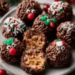 Christmas Chocolate Rice Krispie Balls
