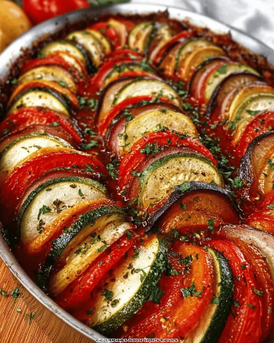 Baked Ratatouille with Tomatoes, Zucchini, and Eggplant Bliss