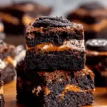 Oreo Layered Halloween Brownies