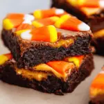 Candy Corn Crunch Brownies