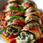 Eggplant Roll-Ups with Creamy Ricotta and Spinach