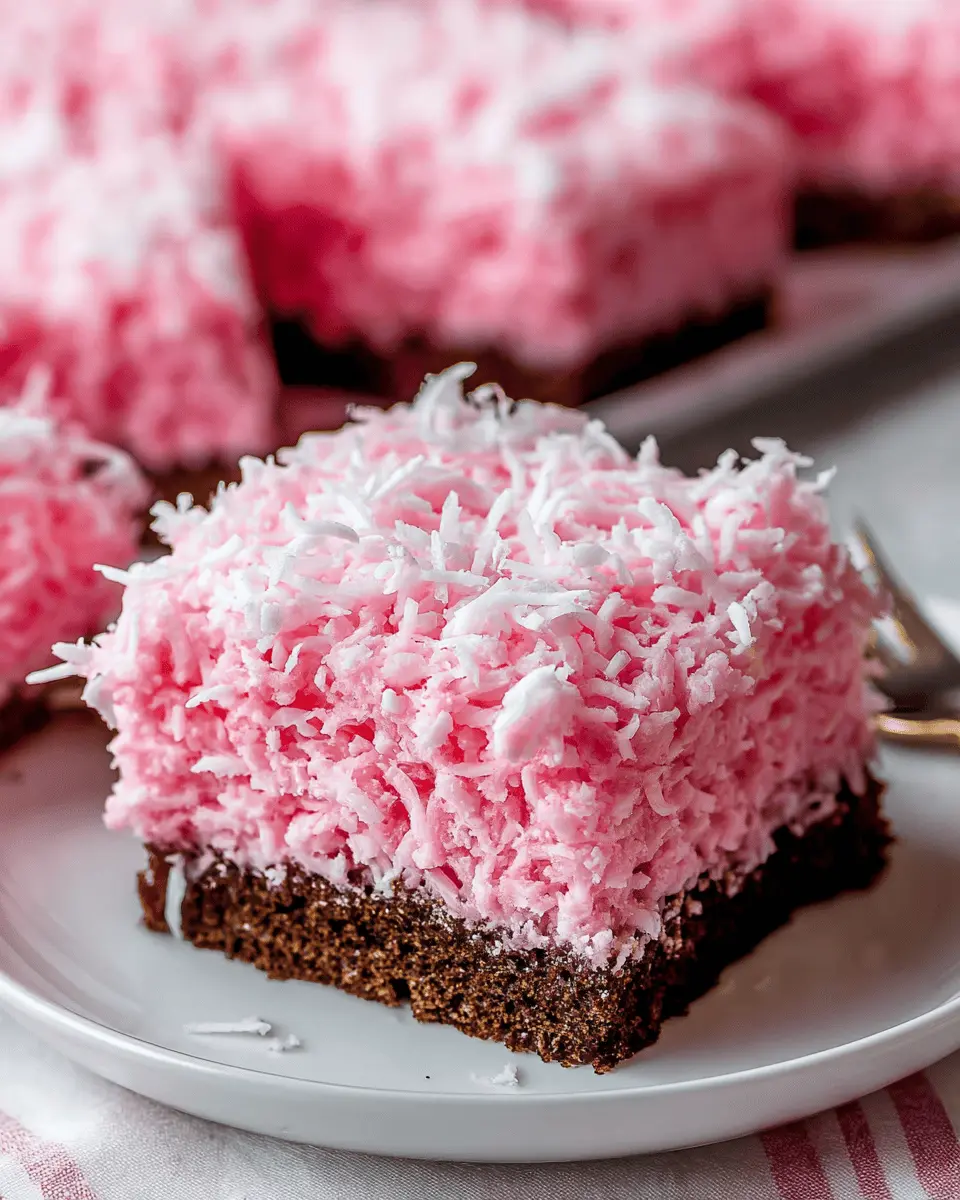 Pink Coconut Snowball Cake Bars: Easy Treat for Any Occasion