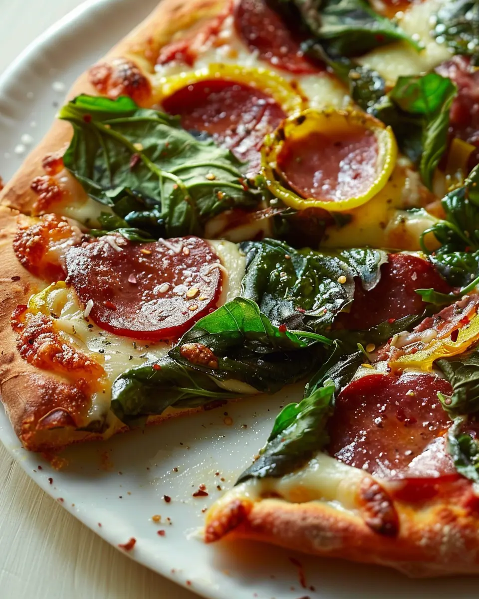 Salami Spinach Provolone Pizza: The Easy, Flavor-Packed Delight