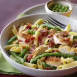 Chicken, Green Bean, and Bacon Pasta