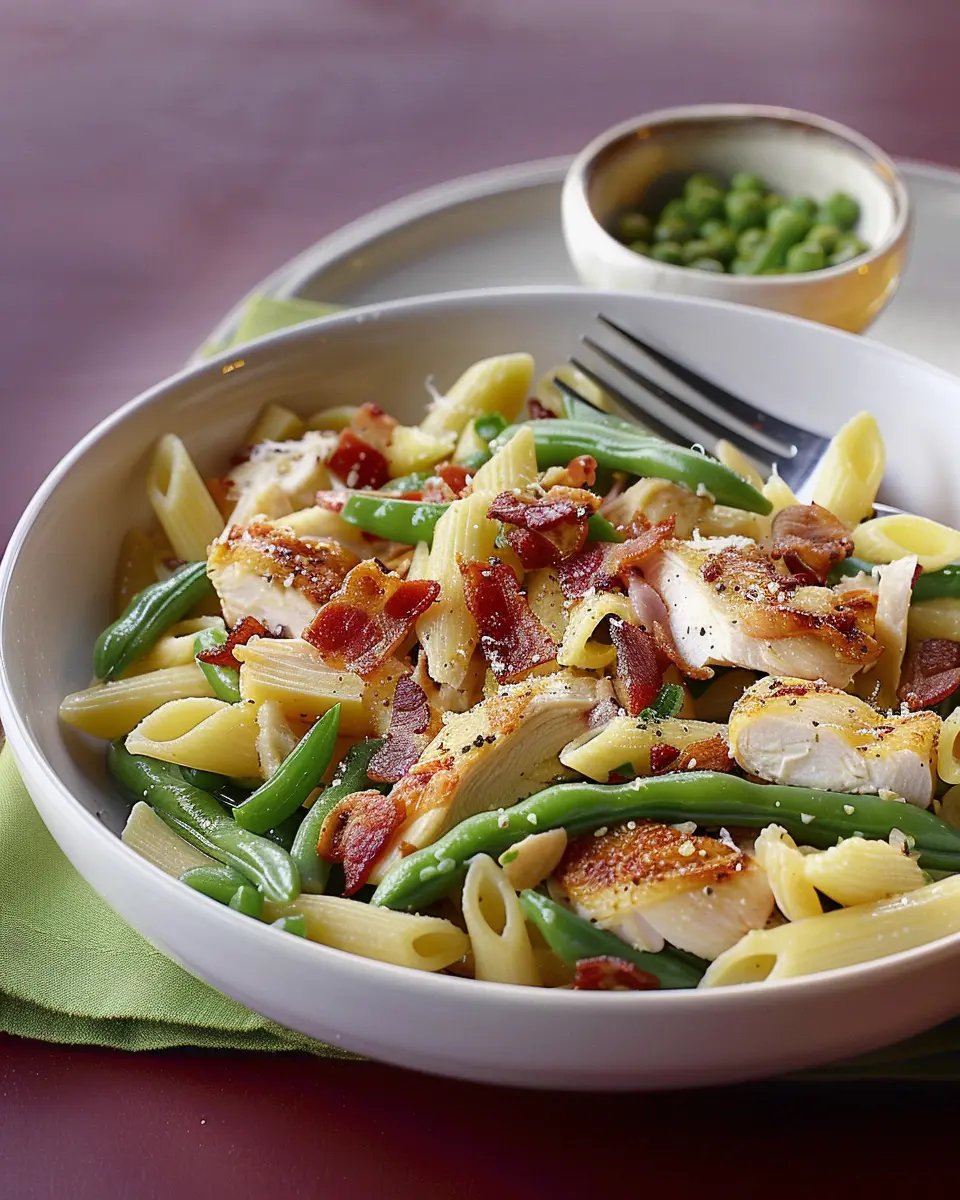 Chicken Green Bean Turkey Bacon Pasta: The Easy Family Favorite