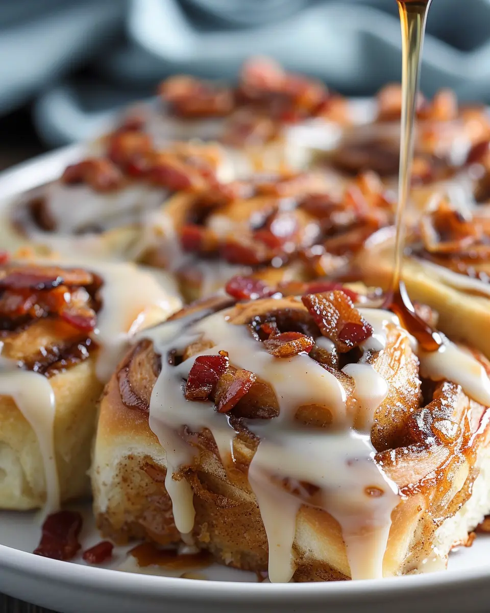 Bourbon Maple Turkey Bacon Cinnamon Rolls: The Best Indulgent Twist