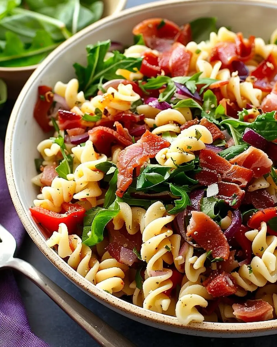 BLT Pasta: Easy Turkey Bacon & Chicken Ham Delight for Home Chefs