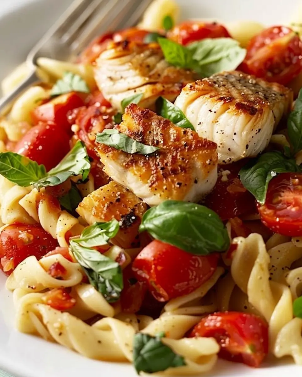 Pasta with Mahimahi: A Delightful Tomato and Basil Recipe