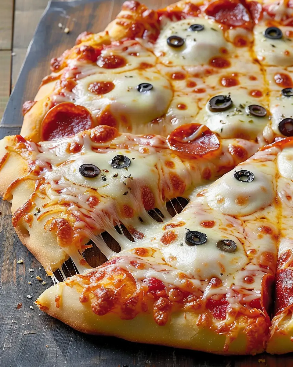 Ghostly Pizza: The Best Turkey Bacon and Chicken Ham Delight