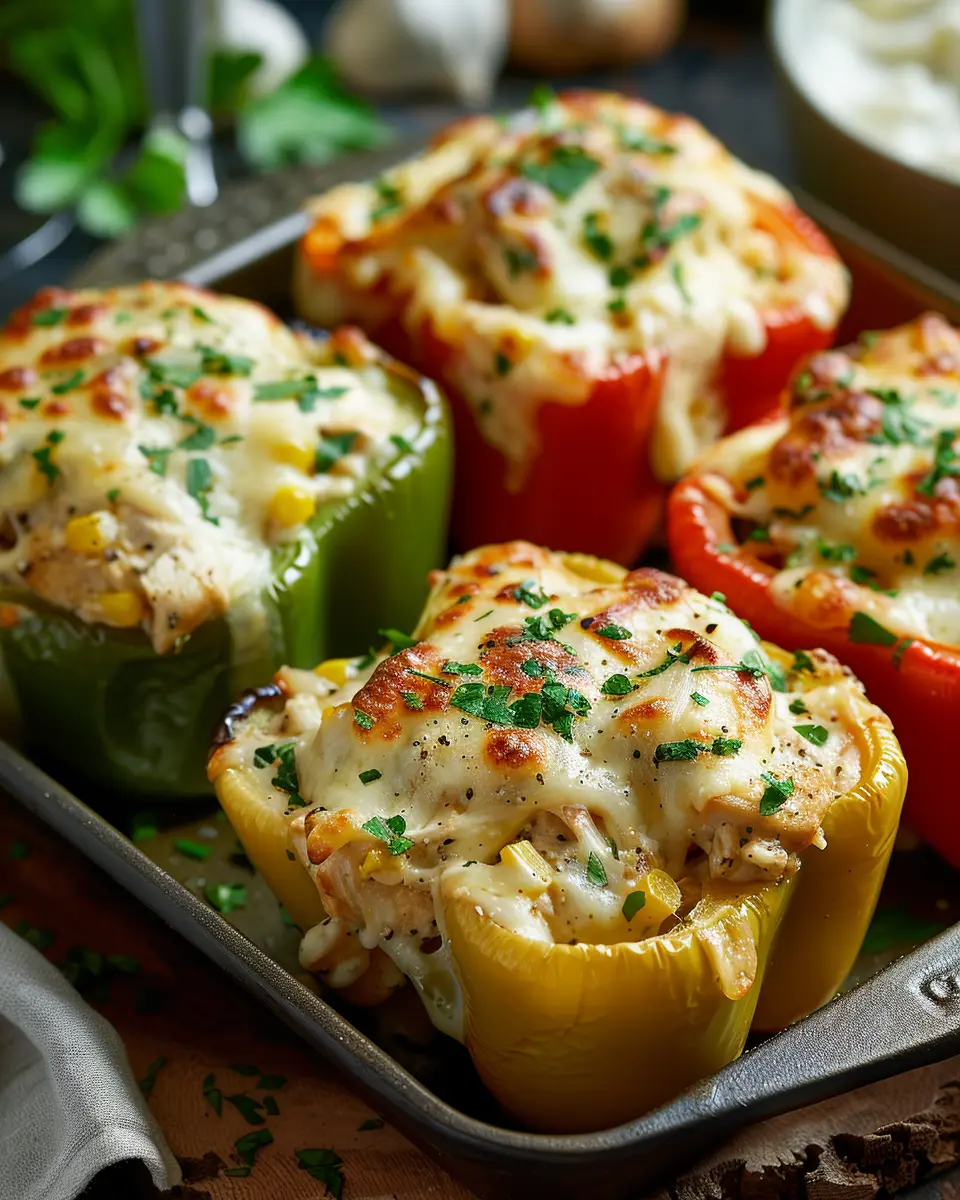 Chicken Alfredo Stuffed Peppers: Easy Comfort Food Delight