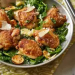 Crispy Chicken Thighs with Escarole and Parmesan Salad