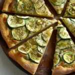 Lemony Zucchini, Fresh Garlic, and Parmesan Pizza