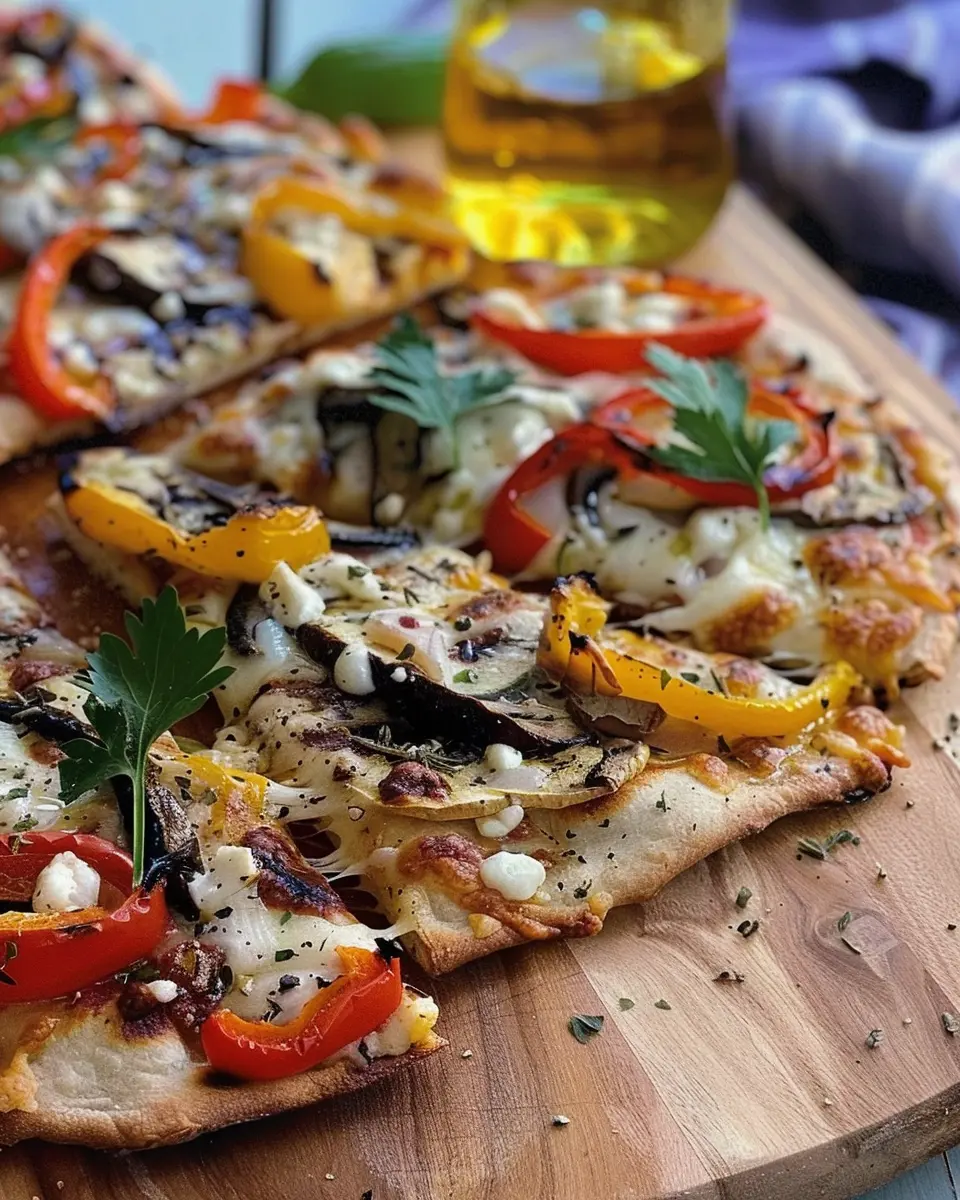 Grilled Veggie Pizzas Alfredo: Easy and Indulgent Homemade Delight
