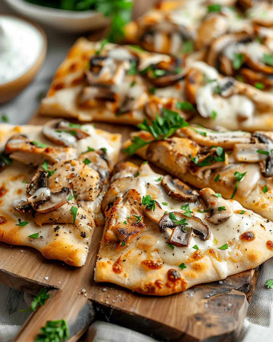 Chicken and Mushroom Flatbread: Easy Homemade Delight for All