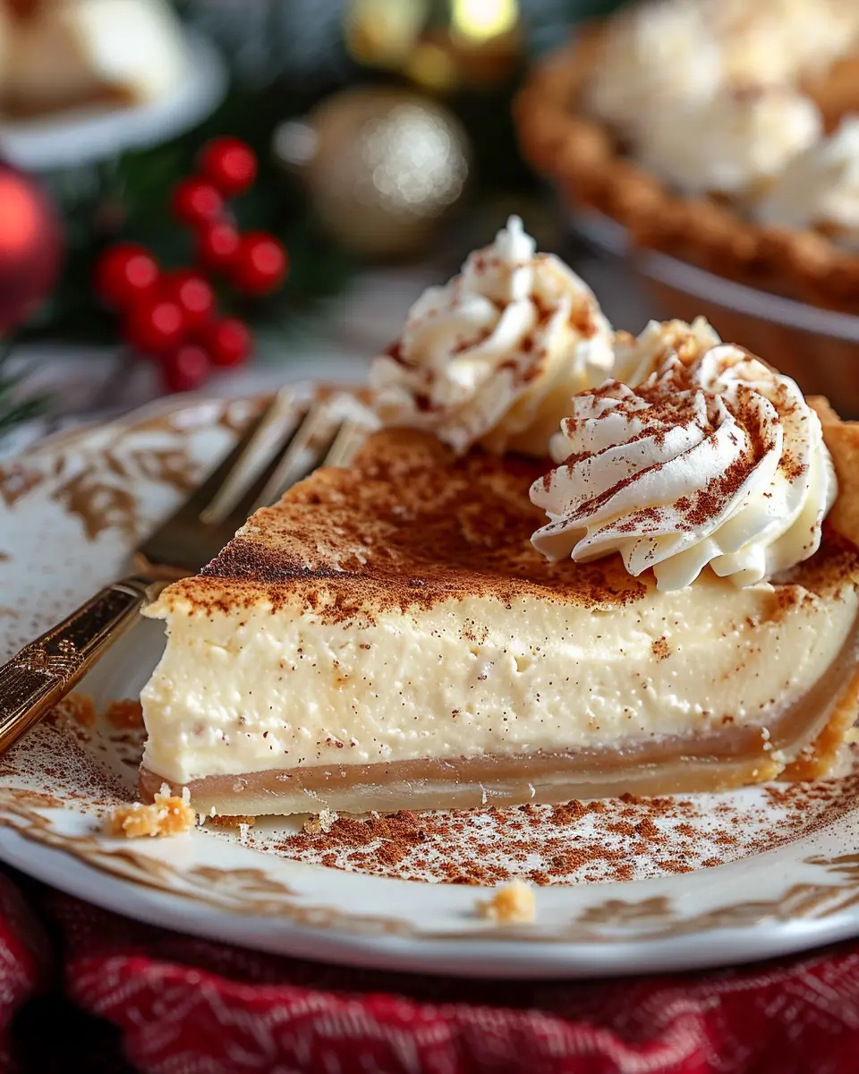 Christmas Eve Cinnamon-Vanilla Creamy Custard Pie Recipe Delight
