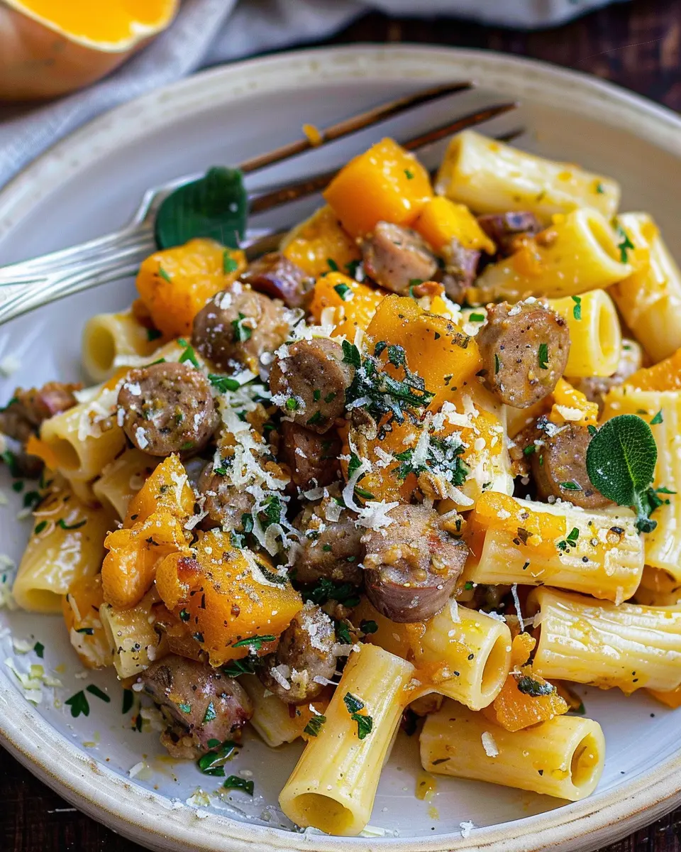 Pasta with Sausage and Butternut Squash: A Comforting Family Favorite