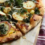 Potato, Red Onion, and Kale Pizza