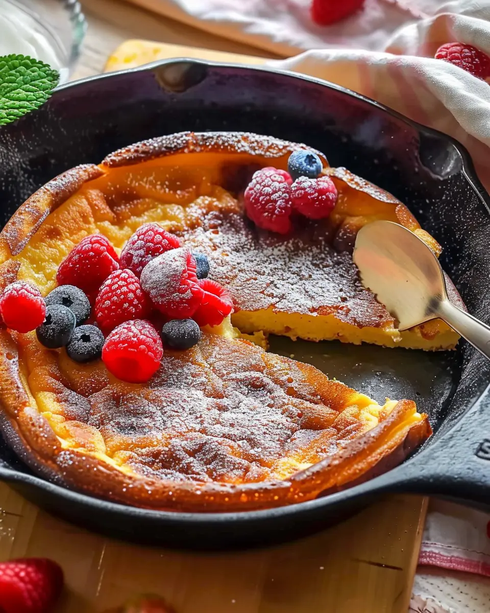 Dutch Baby Delight with Turkey Bacon and Chicken Ham Twist