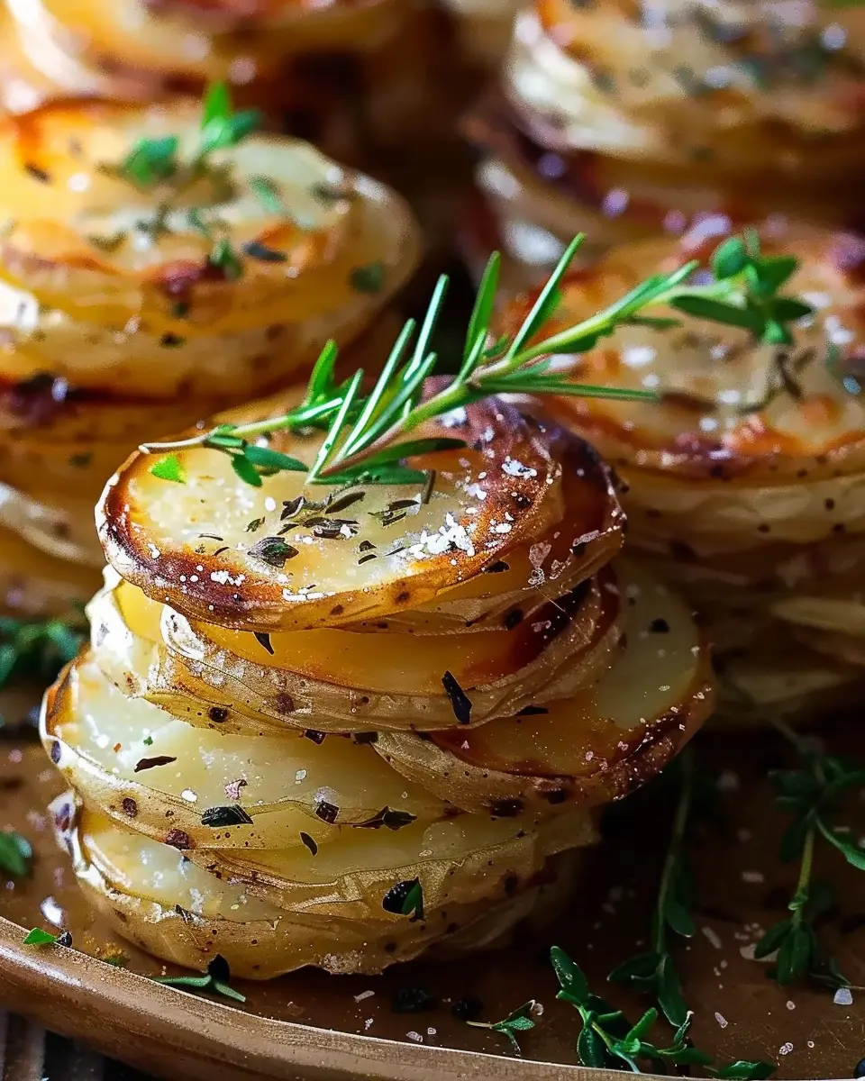 Herbed Potato Stacks: Easy, Flavorful Layers with Turkey Bacon
