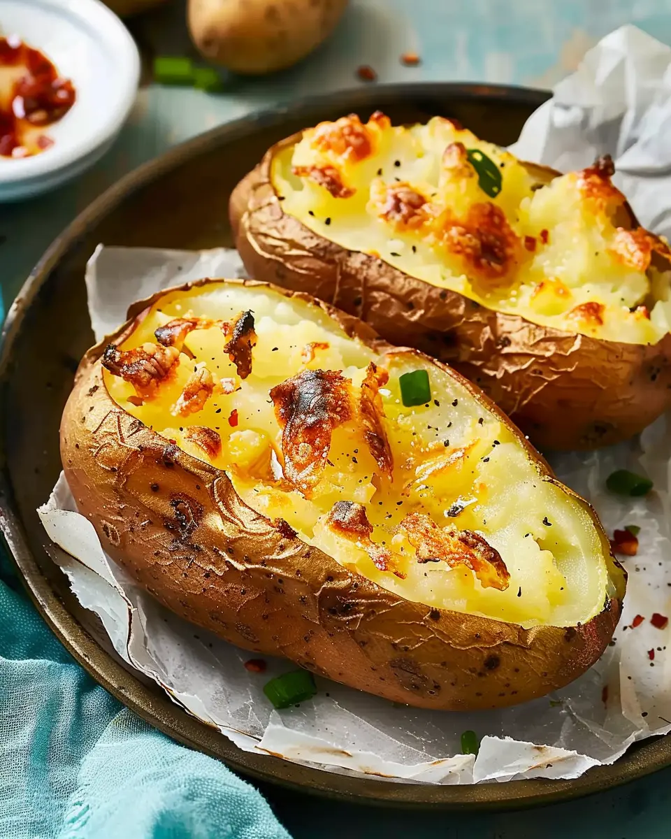 Microwave Baked Potato Made Easy: Top with Turkey Bacon and Cheese