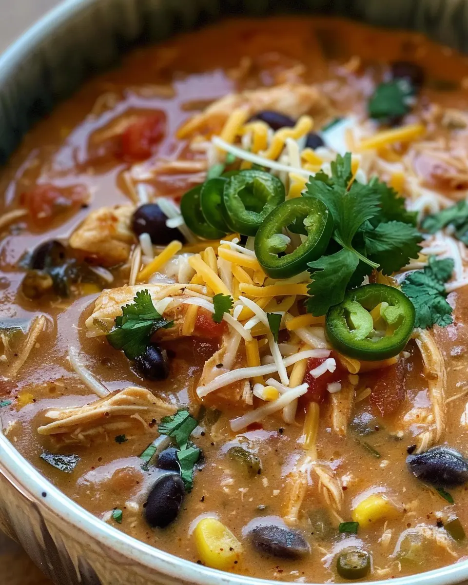 Slow Cooker Chicken Enchilada Soup: Creamy &amp; Easy Recipe