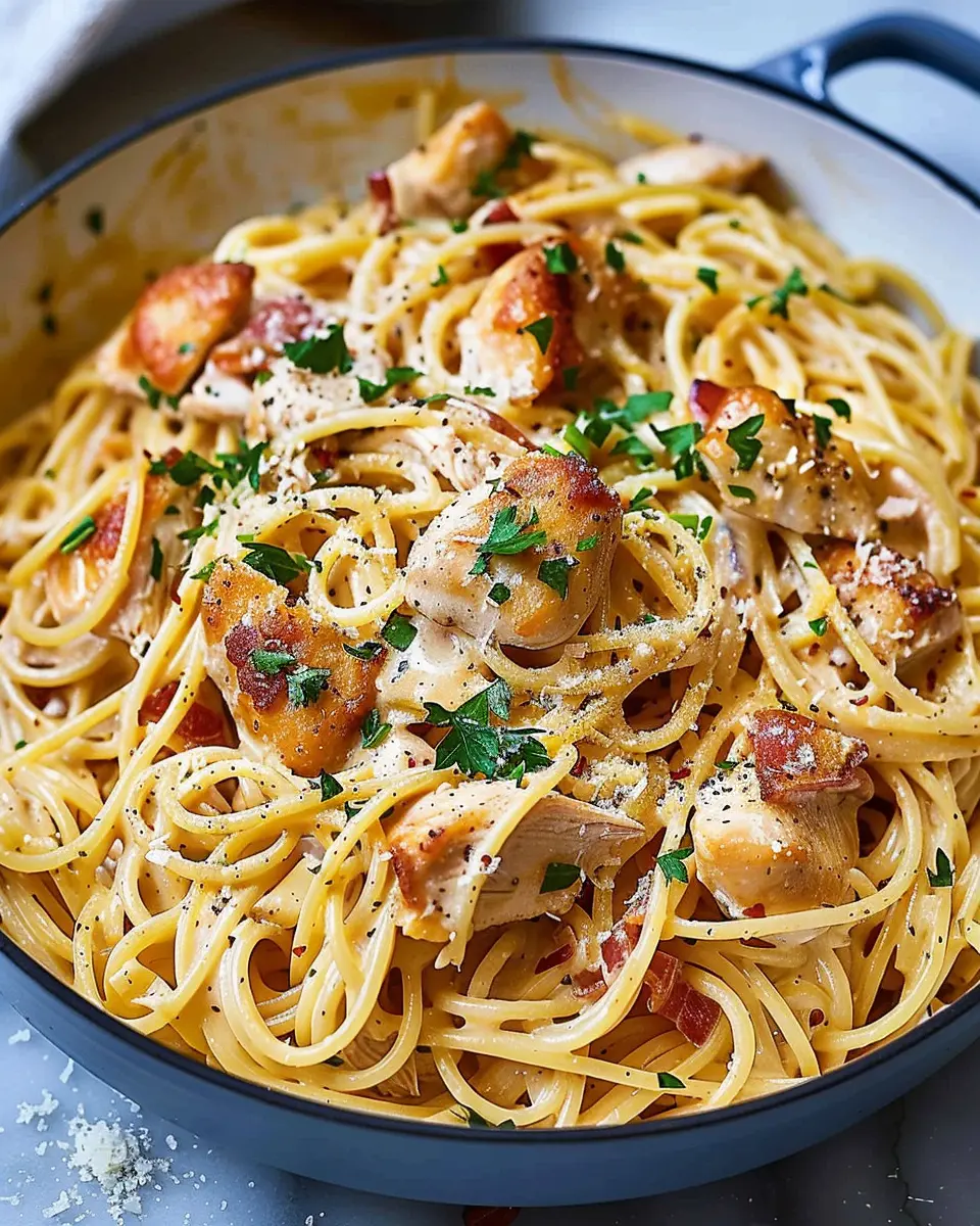 Best-Ever Chicken Carbonara Recipe with Turkey Bacon Twist