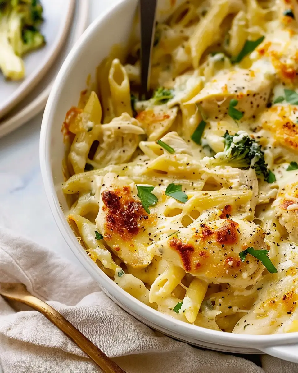 Creamy Chicken Alfredo Casserole: Indulgent Comfort Food Delight