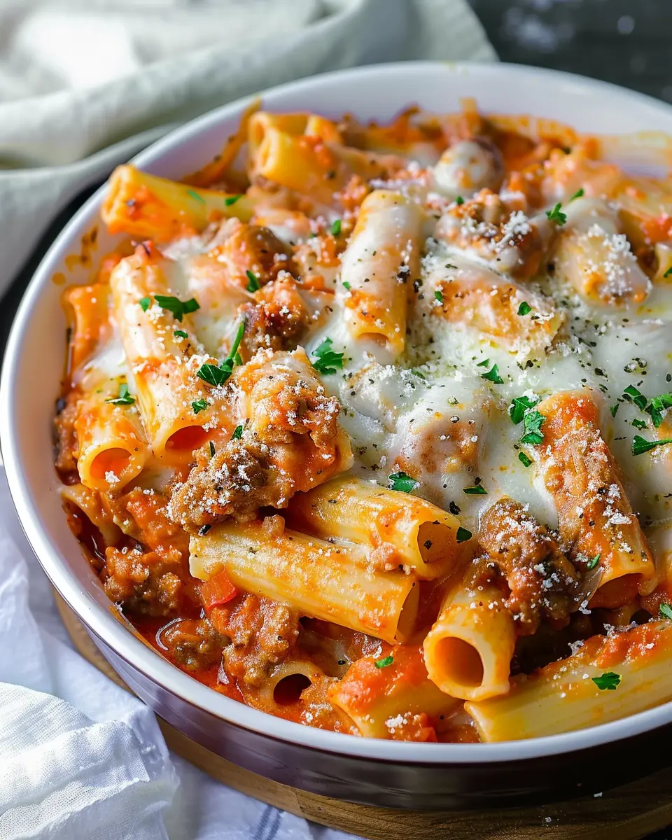 Creamy Sausage Rigatoni: A Cozy, Indulgent Dinner Recipe