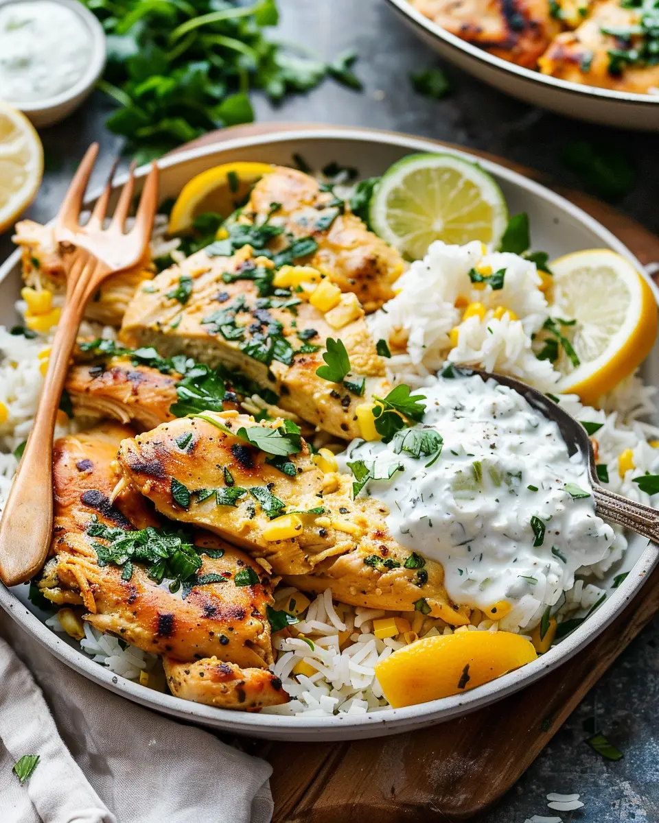 Dump-and-Bake Chicken Tzatziki: Easy Comfort with Rice Recipe